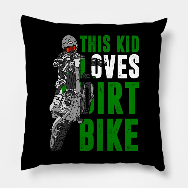 Youth Motorcross, Boys Dirt Bike Pillow by hadlamcom