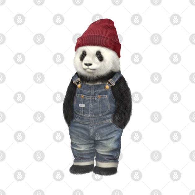 Red beenie panda by Emmadrawspanda