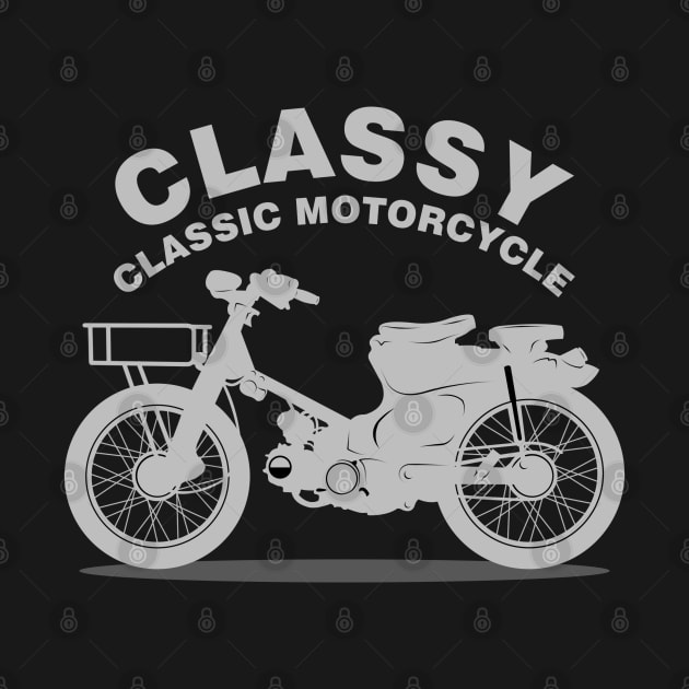 Classy Classic Motorcycle 01-B by SanTees