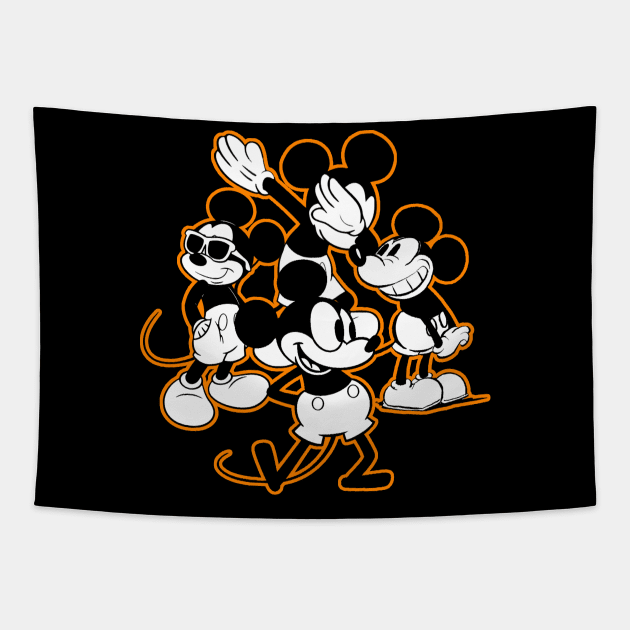 MICKEY MOUSE, STEAMBOAT WILLIE 1928 COLECTION Tapestry by Diyutaka