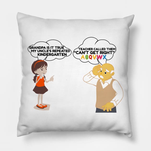 Grandpa Is It True? Pillow by JawJecken