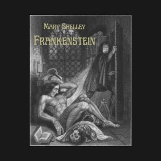 Frankenstein Mary Shelley Book Design T-Shirt