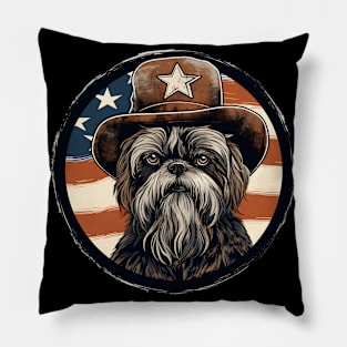 Patriotic Shih Tzu Pillow