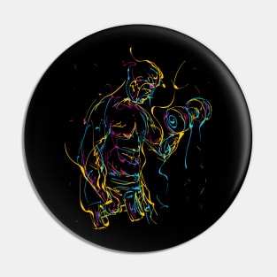 abstract barbell fitness man colorful Pin