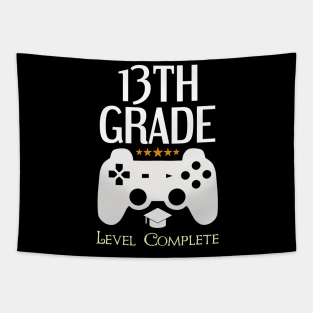 13th Grade Level Complete Video Gamer Graduation Tapestry