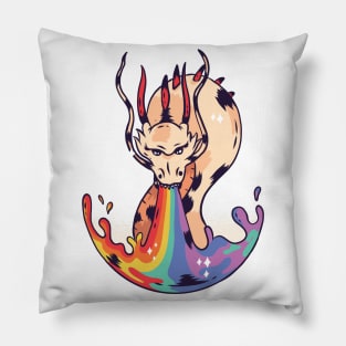 Rainbow Spit Dragon Pillow