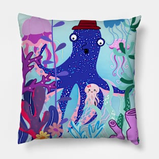 octopus illustration Pillow