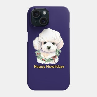 Happy Howlidays Bichon Frise Phone Case