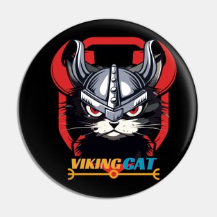Funny viking cat Pin