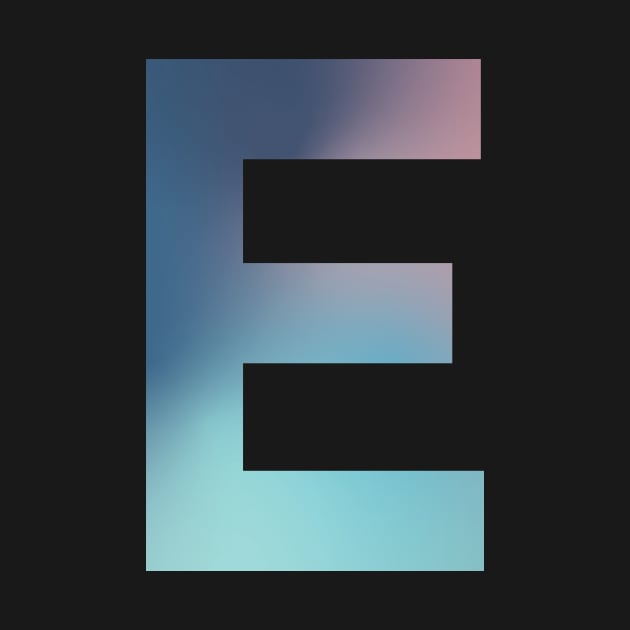 Gradient Letter E Initial Alphabet by murialbezanson