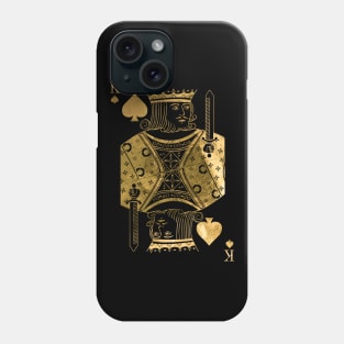 King Pikes - Golden playing cards Phone Case