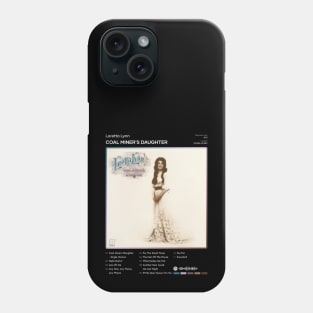 Loretta Lynn - Coal Miner's Daughter Tracklist Album Phone Case