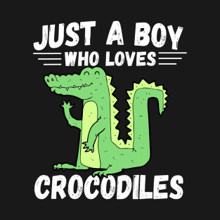 Just A Boy Who Loves Crocodiles Alligator T-Shirt