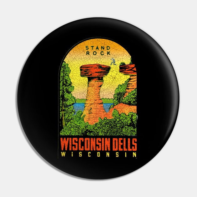 Stand Rock - Wisconsin Pin by Midcenturydave