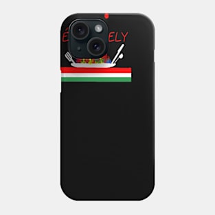 Hungary Eatery Design on Black Background Phone Case