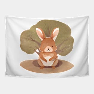 Brown rabbit Tapestry