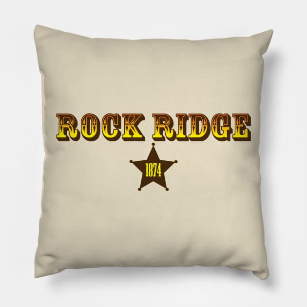 Rock Ridge 1874 (color variant) Pillow by GloopTrekker