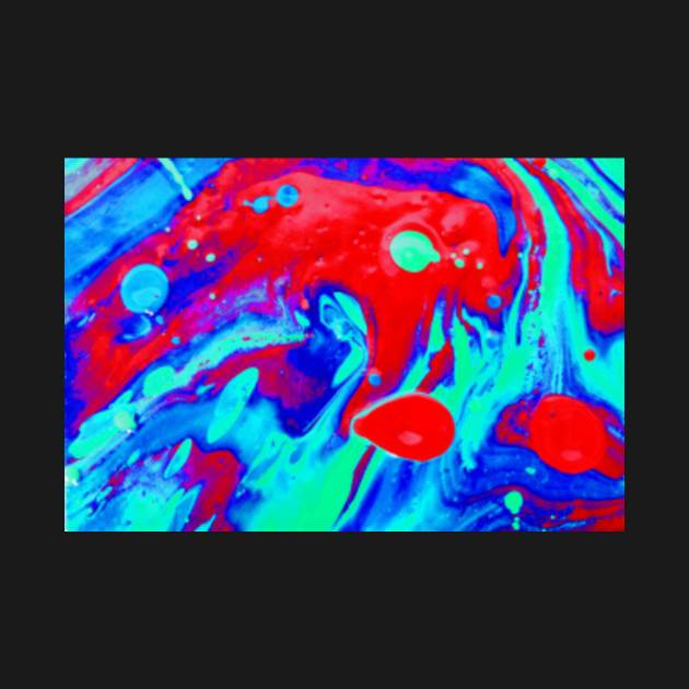 Abstract Art Bright Funky And Cool Fluorescent Paint Abstract
