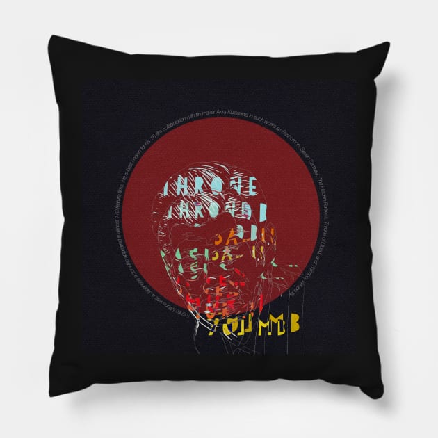 Toshiro Mifune Pillow by Beni-Shoga-Ink