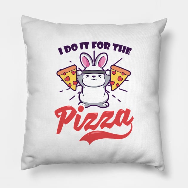 Bodybuilder Shirt | I Do It For The Pizza Pillow by Gawkclothing