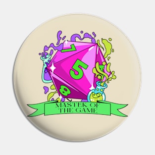 Master Of The Game Tabletop Gaming Dice Pin