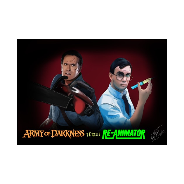 Autistic Artist creates Army of Darkness Vs Re-Animator: Featuring Bruce Campbell and Jeffrey Combs by ArtisticAutistic