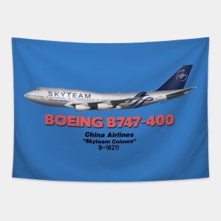 Boeing B747-400 - China Airlines "Skyteam Colours" Tapestry