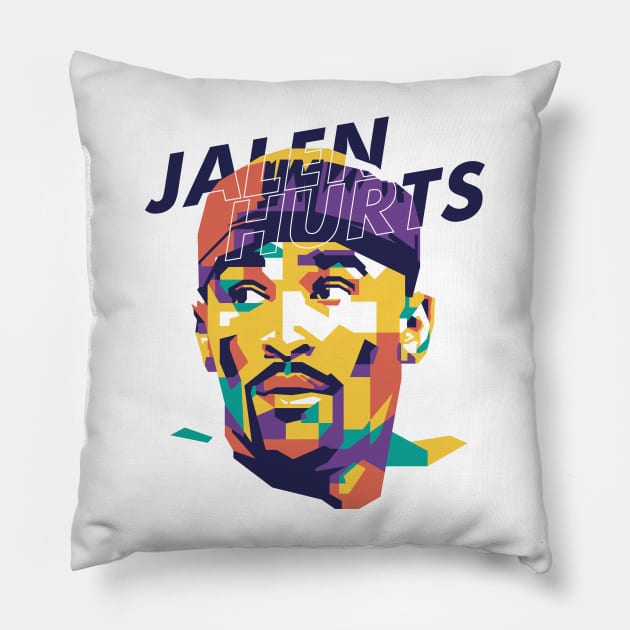 Jalen Hurts on WPAP #1 Pillow by pentaShop