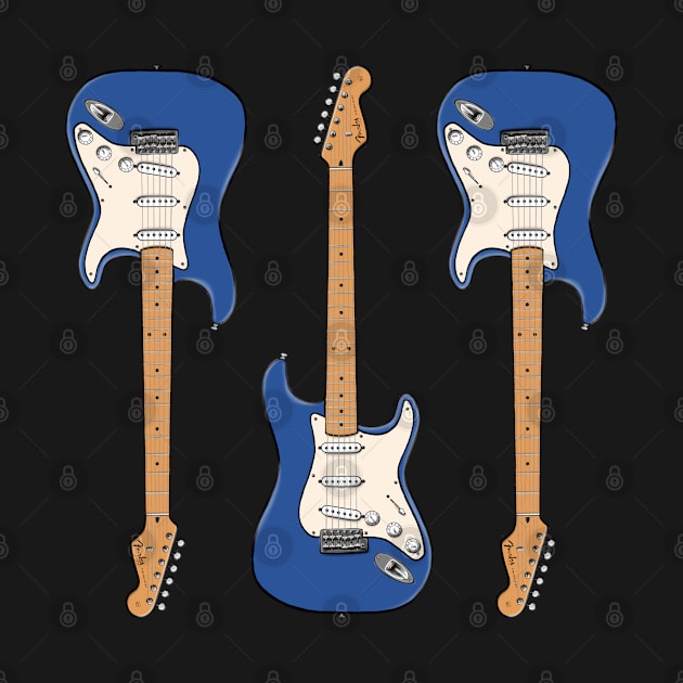 Triple Lake Placid Blue Stratocaster by saintchristopher