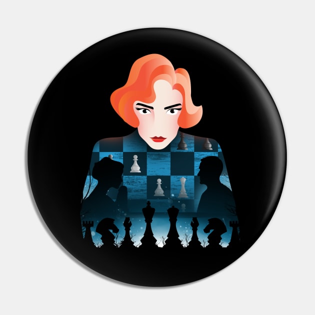 The Chess Queen Pin by Meca-artwork