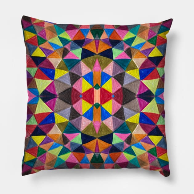 Color Pencil Pattern 4 Pillow by Amanda1775