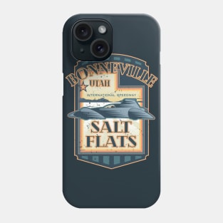 Bonneville Salt Flats International Speedway Vintage Retro Style Illustration Phone Case