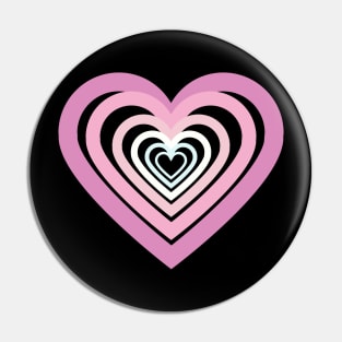 Baby Pink Heart Pattern Pin