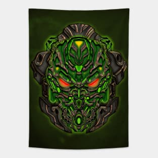 Glowing cyberpunk  mask Tapestry