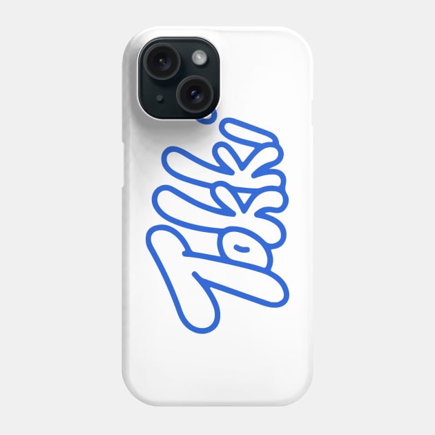 Newjeans new jeans Tokki bunnies fan name blue typography | Morcaworks Phone Case by Oricca