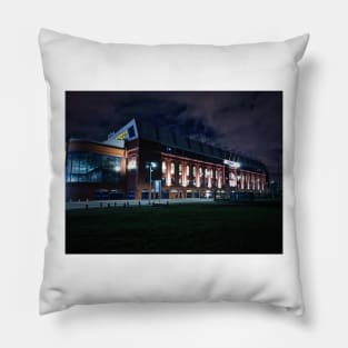 Glasgow Rangers Ibrox Stadium night time Pillow