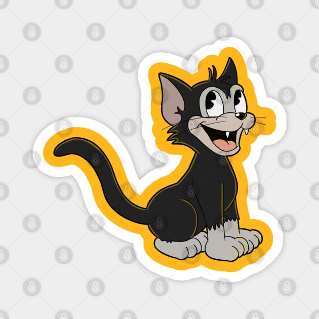 Cat t-shirt Magnet by Style cuphead 