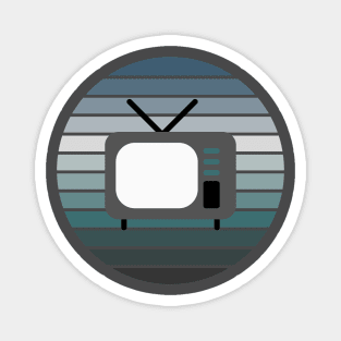 Sunset Retro TV Magnet