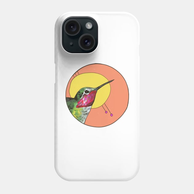 Hummingbird- Circle Edit Phone Case by shehitsback