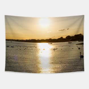 Mudeford Quay Sunset Photo Tapestry