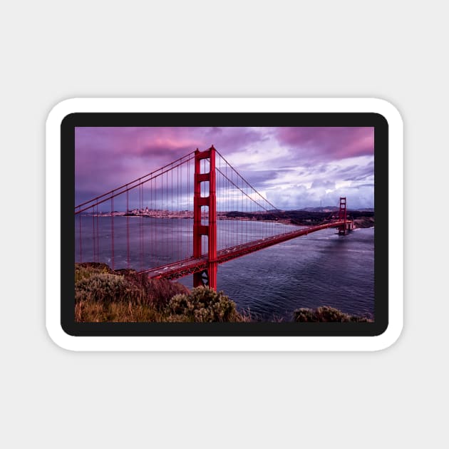 Golden Gate Sunset Magnet by krepsher