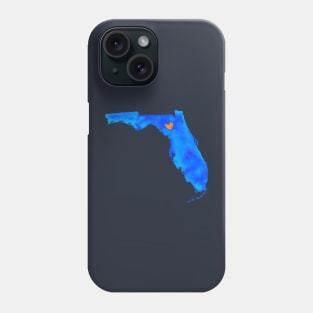 Watercolor Gainesville Love on Dark Blue Phone Case