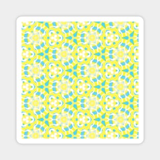 Daisy Radial Pattern in Yellow and Blue Magnet