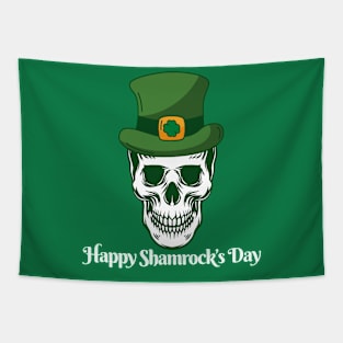 St Patricks Day Skull Lover Funny Tapestry