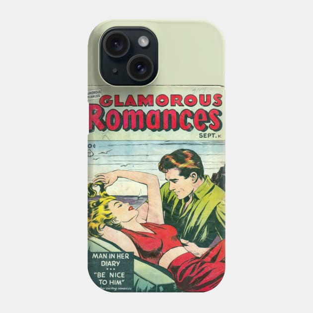 Vintage Romance Comic Book Cover - Glamorous Romances Phone Case by Slightly Unhinged