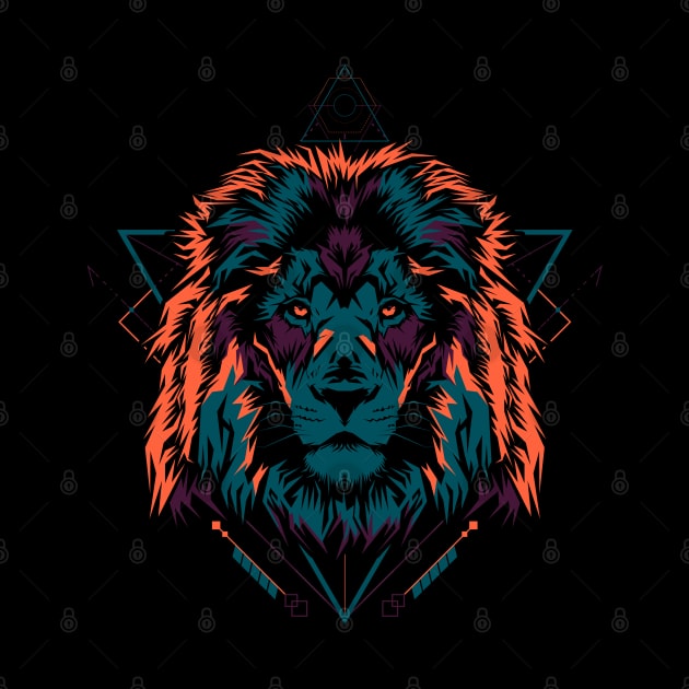 Geometric Lion by azhartz