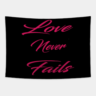 love never fails christian Tapestry