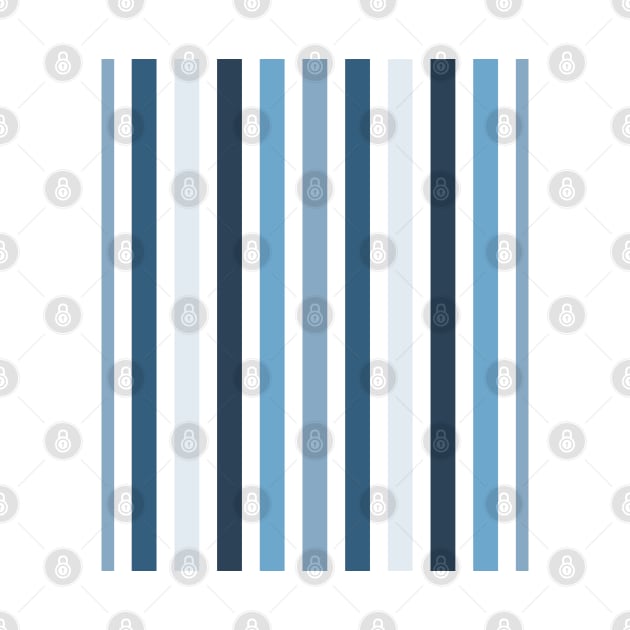 Blue and White Vertical Striped by EACreaTeeve