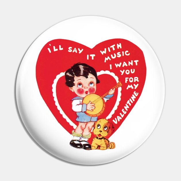 Retro Valentine's Day Heart Pin by MasterpieceCafe
