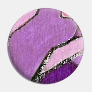 Purple Rose Pink Abstract Art Pin